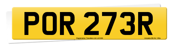 Registration number POR 273R